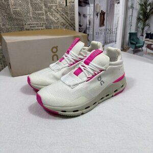 On Cloud Cloudnova Barbie Women Pink Shoes White